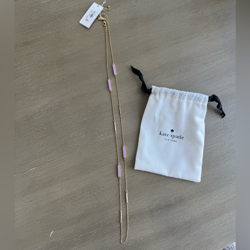 NWT Kate Spade Raise the Bar Necklace in Lilac